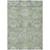 8' X 10' Sage And Gold Medallion Washable Indoor Outdoor Area Rug