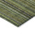 9' X 12' Green Gold And Gray Striped Washable Indoor Outdoor Area Rug