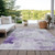 8' X 10' Lavender Gray And Ivory Abstract Washable Indoor Outdoor Area Rug