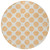 8' Peach And Ivory Round Polka Dot Washable Indoor Outdoor Area Rug