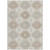 8' X 10' Ivory And Brown Floral Washable Indoor Outdoor Area Rug