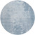 8' Sky Blue Round Abstract Washable Indoor Outdoor Area Rug