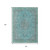 8' X 10' Aqua And Teal Blue Medallion Washable Indoor Outdoor Area Rug