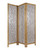 71" Clear Folding Three Panel Screen Room Divider