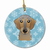 Snowflake Dog on Ceramic Ornament - 638508108913