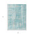 3' X 5' Teal Blue And Ivory Abstract Washable Indoor Outdoor Area Rug