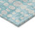 3' X 5' Teal Blue And Ivory Abstract Washable Indoor Outdoor Area Rug