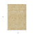 5' X 8' Gold And Ivory Abstract Washable Indoor Outdoor Area Rug