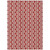 3' X 5' Red And Ivory Ogee Washable Indoor Outdoor Area Rug