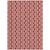 3' X 5' Red And Ivory Ogee Washable Indoor Outdoor Area Rug
