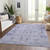 5' X 8' Lavender Purple And Gray Oriental Washable Indoor Outdoor Area Rug