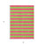 5' X 8' Green and Red Striped Washable Non Skid Indoor Outdoor Area Rug
