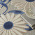 6' X 9' Blue And Grey Floral Stain Resistant Non Skid Area Rug