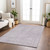 3' X 5' Lavender And Ivory Geometric Washable Indoor Outdoor Area Rug