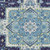 5' X 8' Navy Blue Ivory And Black Oriental Washable Indoor Outdoor Area Rug