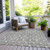 5' X 8' Gray And Light Gray Geometric Washable Indoor Outdoor Area Rug