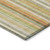 5' X 8' Tan Orange and Green Striped Washable Non Skid Indoor Outdoor Area Rug