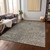 5' X 8' Ivory Gray And Black Abstract Washable Indoor Outdoor Area Rug
