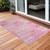2' X 3' Blush Abstract Washable Non Skid Indoor Outdoor Area Rug