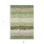 3' X 5' Green And Beige Striped Washable Indoor Outdoor Area Rug