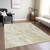 5' X 8' Beige And Silver Abstract Washable Indoor Outdoor Area Rug