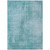 5' X 8' Aqua Teal Blue And Gray Abstract Washable Indoor Outdoor Area Rug