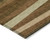 3' X 5' Brown Copper And Beige Striped Washable Indoor Outdoor Area Rug