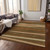 3' X 5' Brown Copper And Beige Striped Washable Indoor Outdoor Area Rug
