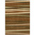 3' X 5' Brown Copper And Beige Striped Washable Indoor Outdoor Area Rug