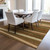 3' X 5' Brown Copper And Beige Striped Washable Indoor Outdoor Area Rug