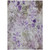 3' X 5' Purple Lavender And Artichoke Green Floral Washable Indoor Outdoor Area Rug