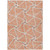 5' X 8' Salmon And Ivory Geometric Washable Indoor Outdoor Area Rug