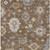 5' X 8' Chocolate Taupe And White Floral Washable Indoor Outdoor Area Rug