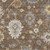 5' X 8' Chocolate Taupe And White Floral Washable Indoor Outdoor Area Rug
