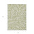3' X 5' Artichoke Green And Ivory Floral Washable Indoor Outdoor Area Rug