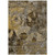 5' X 8' Brown Terracotta and Gray Floral Washable Non Skid Indoor Outdoor Area Rug