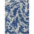 5' X 8' Navy Blue Gray And Ivory Abstract Washable Indoor Outdoor Area Rug