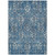 3' X 5' Blue And Ivory Floral Washable Indoor Outdoor Area Rug
