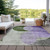 5' X 8' Lavender Purple And Green Geometric Washable Indoor Outdoor Area Rug