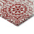 3' X 5' Red And Ivory Medallion Washable Indoor Outdoor Area Rug