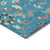 5' X 8' Teal Blue Ivory And Pink Floral Washable Indoor Outdoor Area Rug