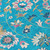5' X 8' Teal Blue Ivory And Pink Floral Washable Indoor Outdoor Area Rug