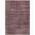 5' X 8' Merlot And Gray Striped Washable Indoor Outdoor Area Rug