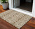 3' X 5' Ivory Brown And Red Floral Washable Indoor Outdoor Area Rug