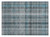 2' X 3' Teal Plaid Washable Non Skid Indoor Outdoor Area Rug