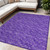 5' X 8' Purple Geometric Washable Non Skid Indoor Outdoor Area Rug