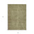 3' X 5' Green Beige And Brown Abstract Washable Indoor Outdoor Area Rug