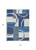 3' X 5' Blue And Ivory Geometric Washable Indoor Outdoor Area Rug