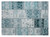 2' X 3' Teal Patchwork Washable Non Skid Indoor Outdoor Area Rug