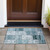 2' X 3' Teal Patchwork Washable Non Skid Indoor Outdoor Area Rug